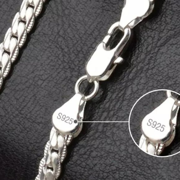 Sterling Silver 5MM Snake Necklace - Picture 2 of 3